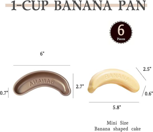 FORBAKE Banana Cake Pan Set Non-Stick Aluminum Baking Molds-1