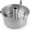 Kefyixc Angel Food Cake Pan Aluminum Oven Safe Round-0