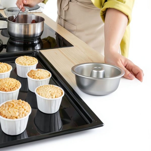 Aluminum Angel Food Cake Pan IMIKEYA Silver-8