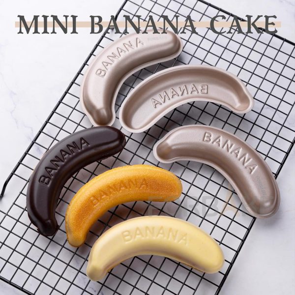 FORBAKE Banana Cake Pan Set Non-Stick Aluminum Baking Molds-3