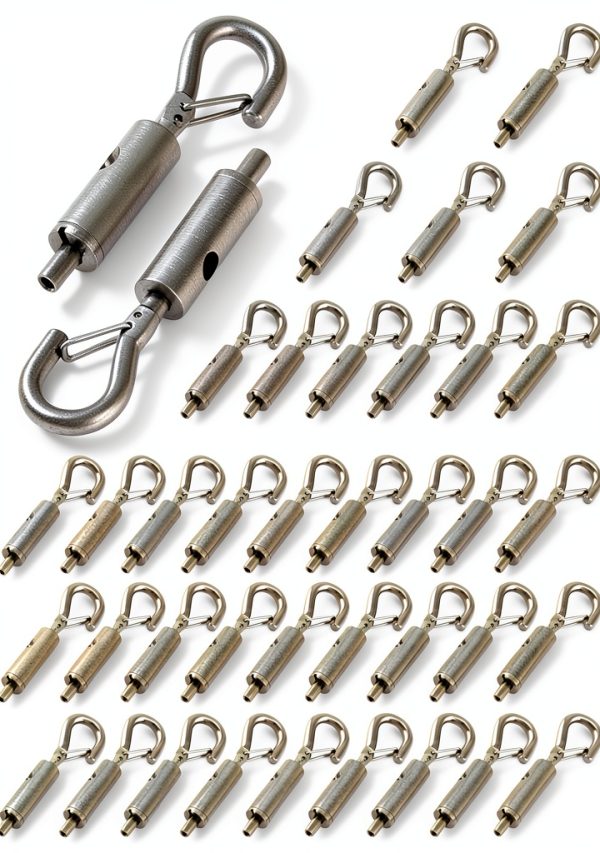 Wire Rope Hangers QWORK Copper Turnbuckle 40pcs-6