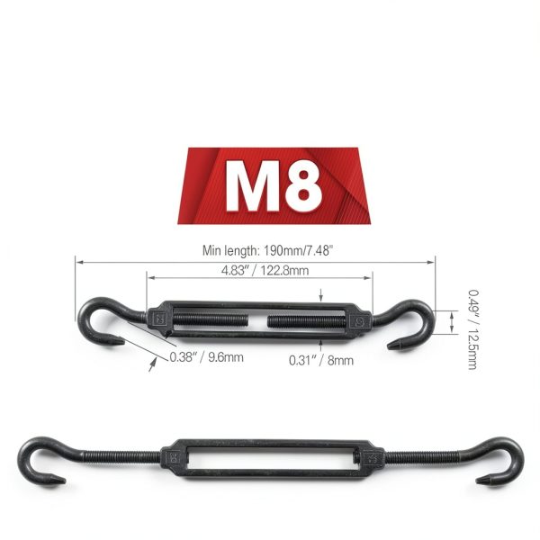 Stainless Steel M8 Turnbuckle Hook PAMAZY-1