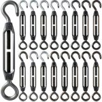 Chumia Stainless Steel Turnbuckle Eye Hook 6mm Black M-Four-0