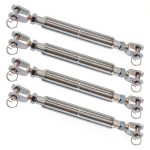 Stainless Steel Turnbuckle 3/8" LordHardware 1,200lb WLL 5" Take‑Up-0
