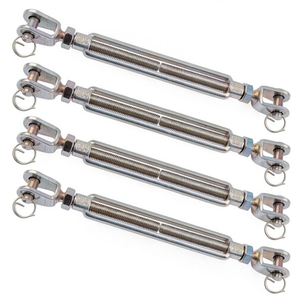 Stainless Steel Turnbuckle 3/8" LordHardware 1,200lb WLL 5" Take‑Up-0