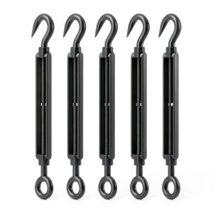 RiaYer 5-Pack Turnbuckle Heavy Duty 304 Stainless Steel Hook Eye-0