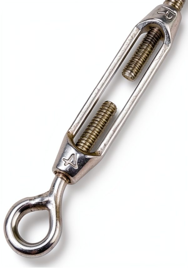Hedume M4 Turnbuckle Hook and Eye Set 9pc Stainless Steel Silver-2