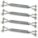 Galvanized Steel Turnbuckle TAICHEUT 4 Piece Heavy Duty Jaw Turnbuckle-0