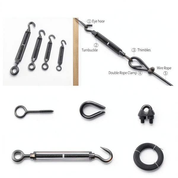 RiaYer 5-Pack Turnbuckle Heavy Duty 304 Stainless Steel Hook Eye-5