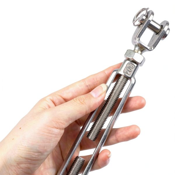 Stainless Steel Turnbuckle 3/8" LordHardware 1,200lb WLL 5" Take‑Up-3
