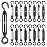 Chumia Stainless Steel Turnbuckle Set 16-Piece M-Four Black Hook Eye-0