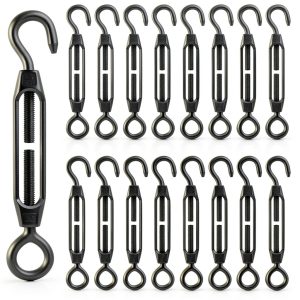 Chumia Stainless Steel Turnbuckle Set 16-Piece M-Four Black Hook Eye-0