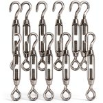 Hedume M4 Turnbuckle Hook and Eye Set 9pc Stainless Steel Silver-0