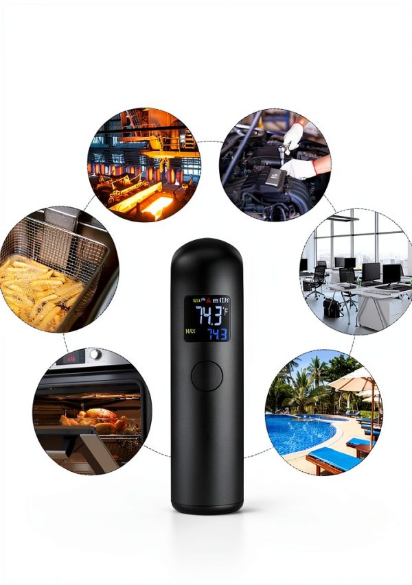Rechargeable Infrared Thermometer Gun for Cooking -58℉~1022℉| INKBIRD Colorful Display Digital Laser Temperature Gun for Pizza Oven Grill Kitchen Home Repairs with Max Measure, ℉ Only (NOT for Human)-5