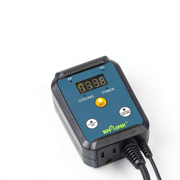BN-LINK Digital Cooling Thermostat Controller, Temperature Controlled Outlet for Attic Fan, Exhaust Fan, Cooling Devices 40-108°F, 8.3A 1000W-2
